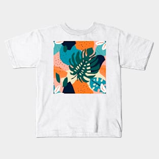 Botanical Tropical Seamless pattern 14 Kids T-Shirt